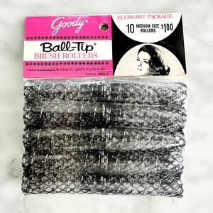 Goody Ball-Tip Brush Rollers VINTAGE 50's NEW 60's TV Movie Prop Retro Pin-Up